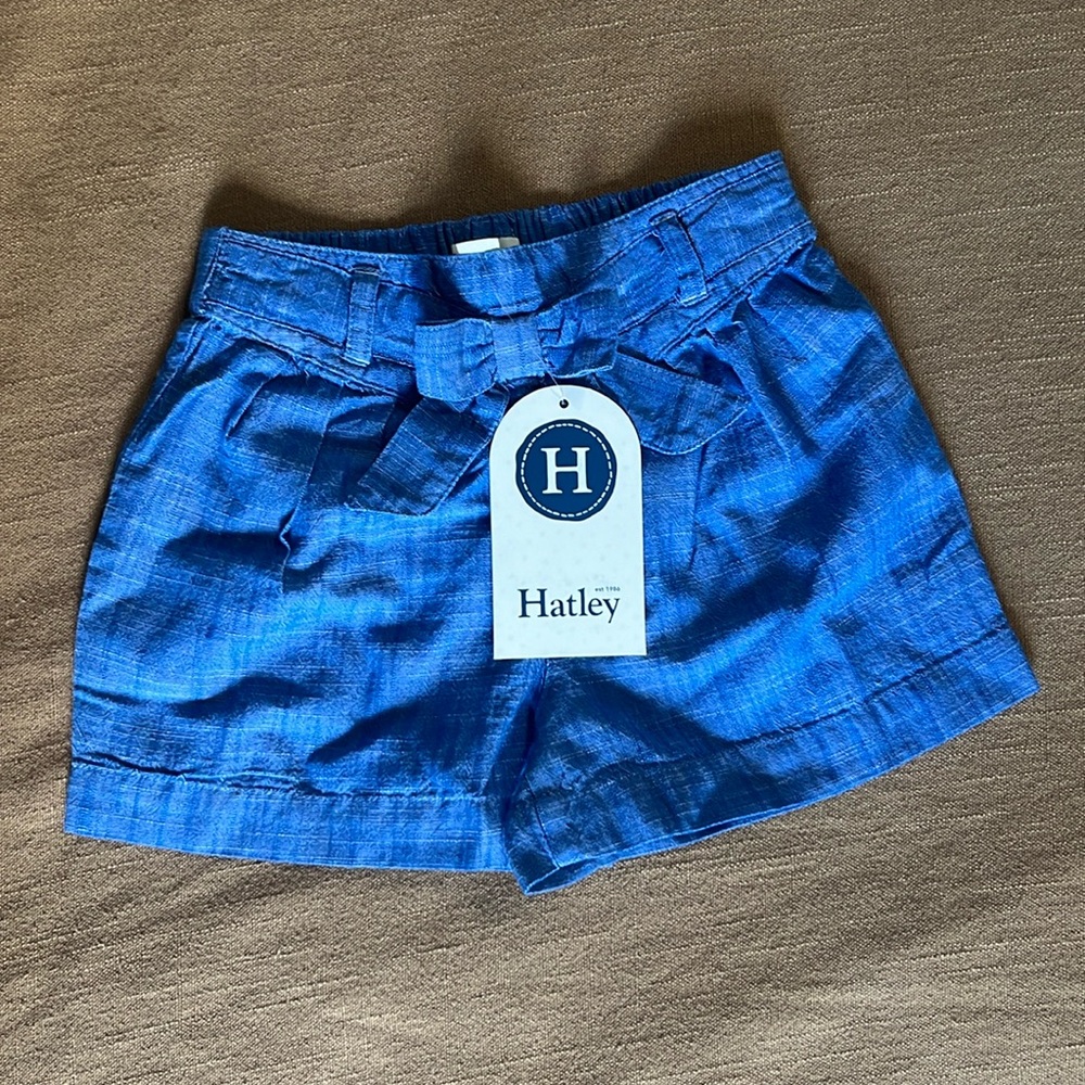 NWT Hatley 100% Cotton 4T Girls Shorts with Bow